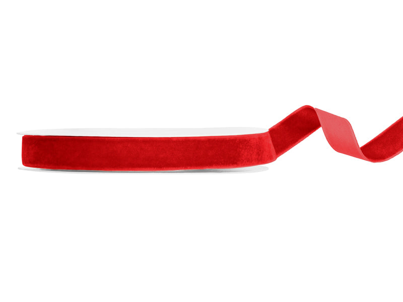 Veloursband, rot, 15mm/10m - FeierGlanz